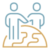 shaking hands across globe icon