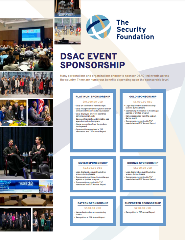 Sponsoring a DSAC Event | The Security Foundation