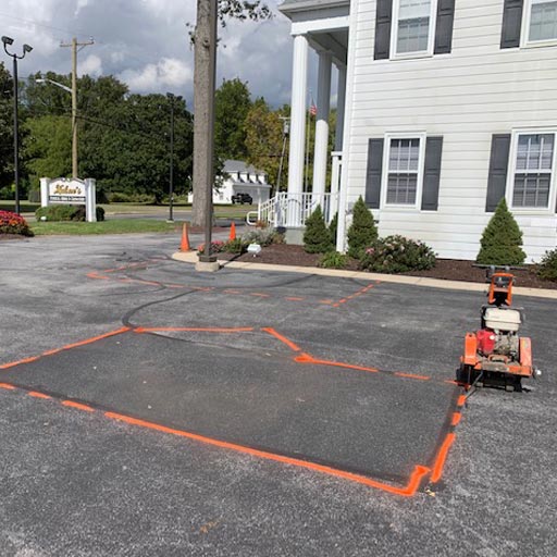 Patchwork parking lot
