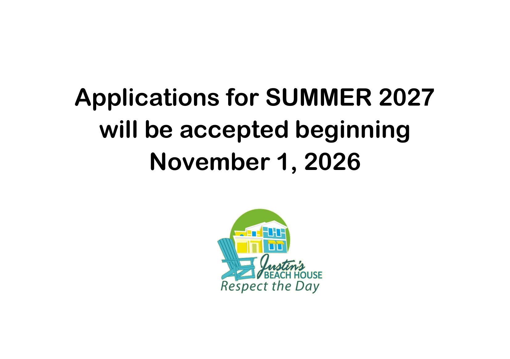 a white background with the words applications for summer 2021 will be accepted beginning november 1