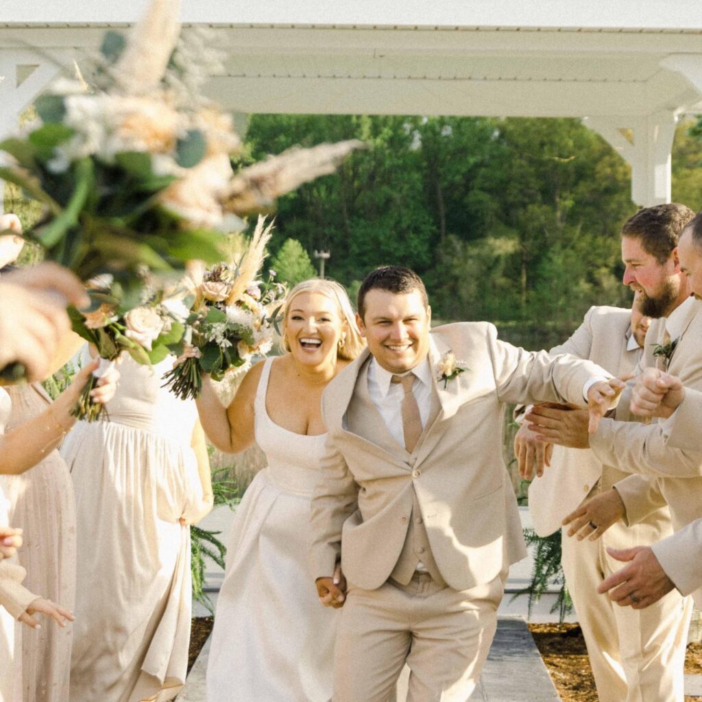 Bride & Groom at King Cole Farm Wedding Venue