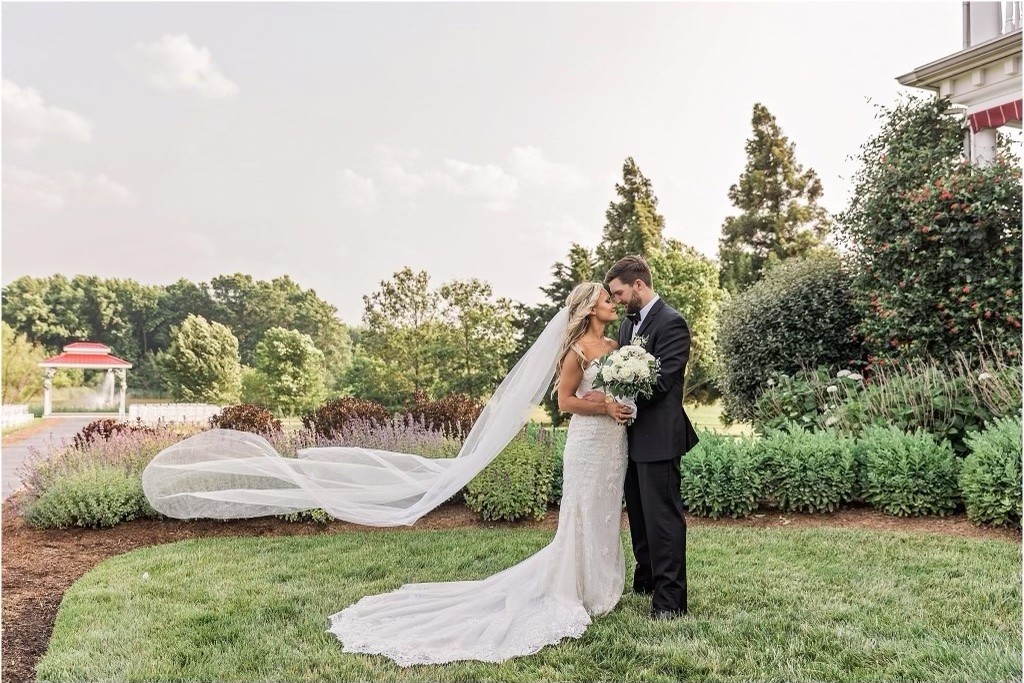 Bride & Groom at King Cole Farm