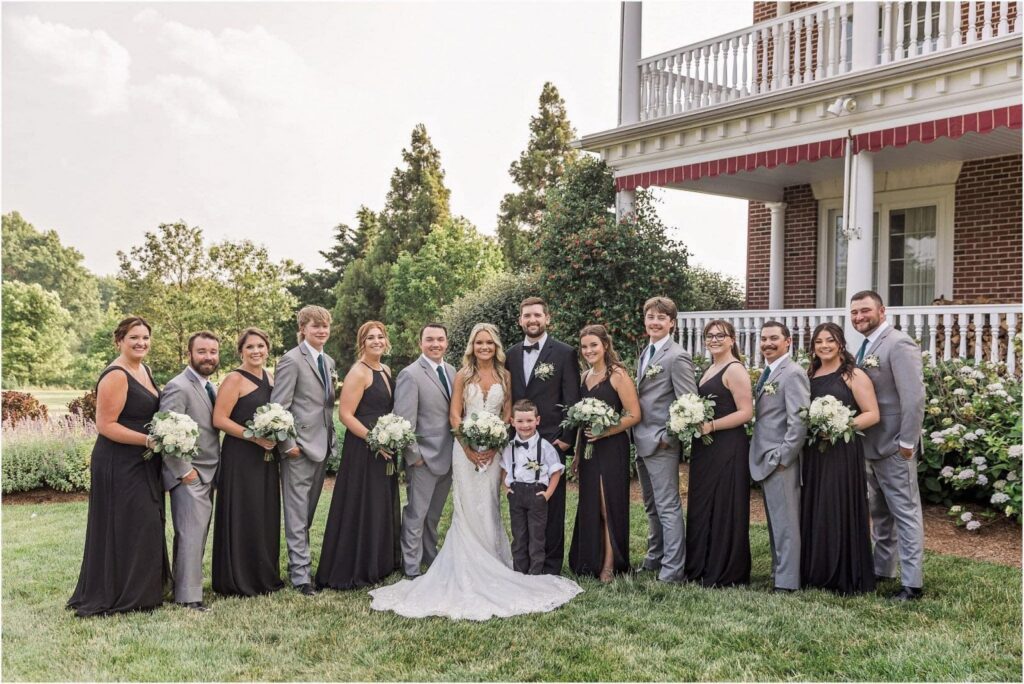 Bridal Party at King Cole Farm wedding venue
