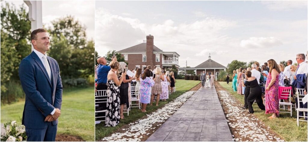 Outdoor wedding ceremony in Dover, DE