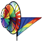 Rainbow Triple Wheel Garden Spinner by Premier