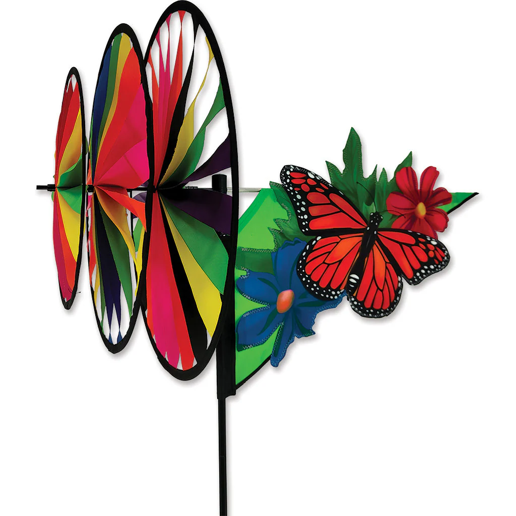 Monarch Triple Wheel Garden Spinner by Premier Monarch Triple Wheel Garden Spinner by Premier