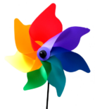 8" Poly Petal Flower Spinner