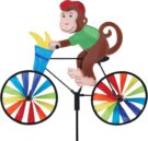 Monkey on a Bicycle/Bike Garden Spinner - 20" by Premier