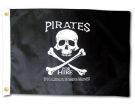 Pirates for Hire 12" x 18" Grommeted Pirate Flag