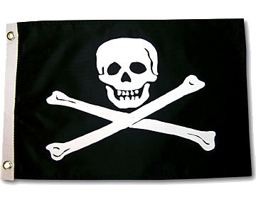 Jolly Roger 12" x 18" Grommeted Pirate Flag Jolly Roger 12" x 18" Grommeted Pirate Flag