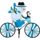Snowman on a Bicycle/Bike Spinner - 20" by Premier