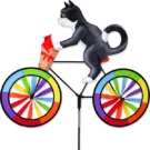 Tuxedo Cat on a Bicycle/Bike Garden Yard Spinner - 30" by Premier