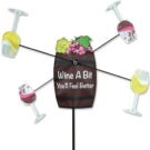 Wine A Bit WhirliGig Garden Spinner - 21" by Premier Wine A Bit WhirliGig Garden Spinner - 21" by Premier