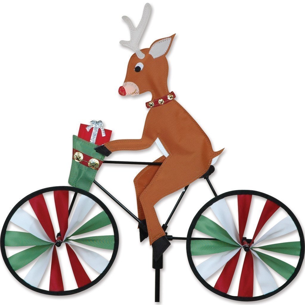 Reindeer on a Bicycle/Bike Garden Spinner - 20" by Premier