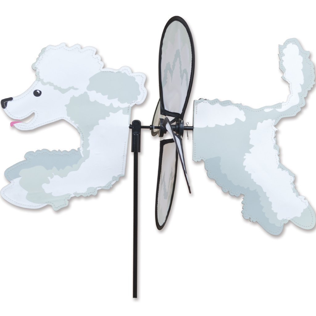 Petite White Poodle Spinner by Premier Petite White Poodle Spinner by Premier