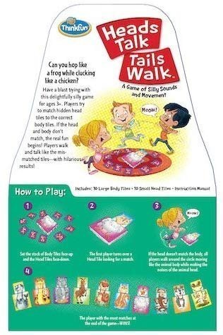 Heads Talk Tails Walk A Silly Game Of Sounds And Movement By Think Fun Heads Talk Tails Walk - A Silly Game of Sounds and Movement by Think Fun