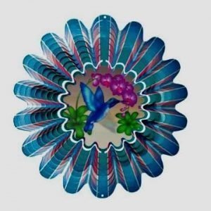 Sepia Hummingbird Animated Wind Spinner By Spinfinity 6.5" Diameter 0 Sepia Hummingbird Animated Wind Spinner by Spinfinity - 6.5" Diameter-0