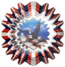 Metal Spinner Garden Art - Patriotic-Animated 12" Diameter by Spinfinity