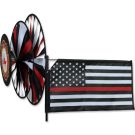 Thin RED Line Triple Wheel Garden Spinner by Premier
