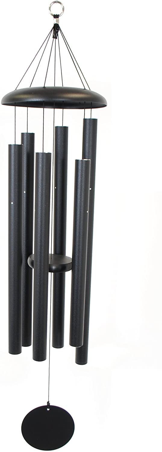 Corinthian Bells 44" Windchime By Qmt Black Corinthian Bells 44" Windchime by QMT - Black