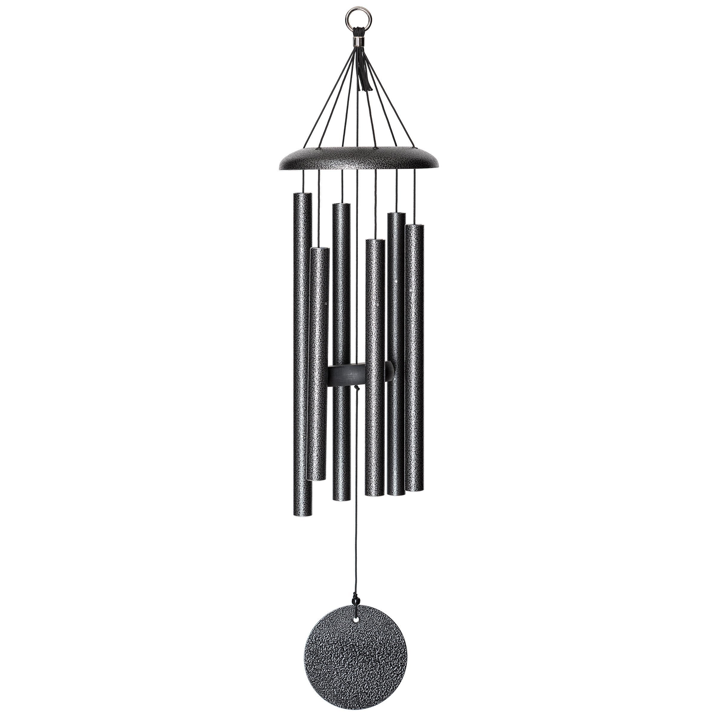 Corinthian Bells 27" Windchime By Qmt Silver Vein Corinthian Bells 27" Windchime by QMT - Silver Vein