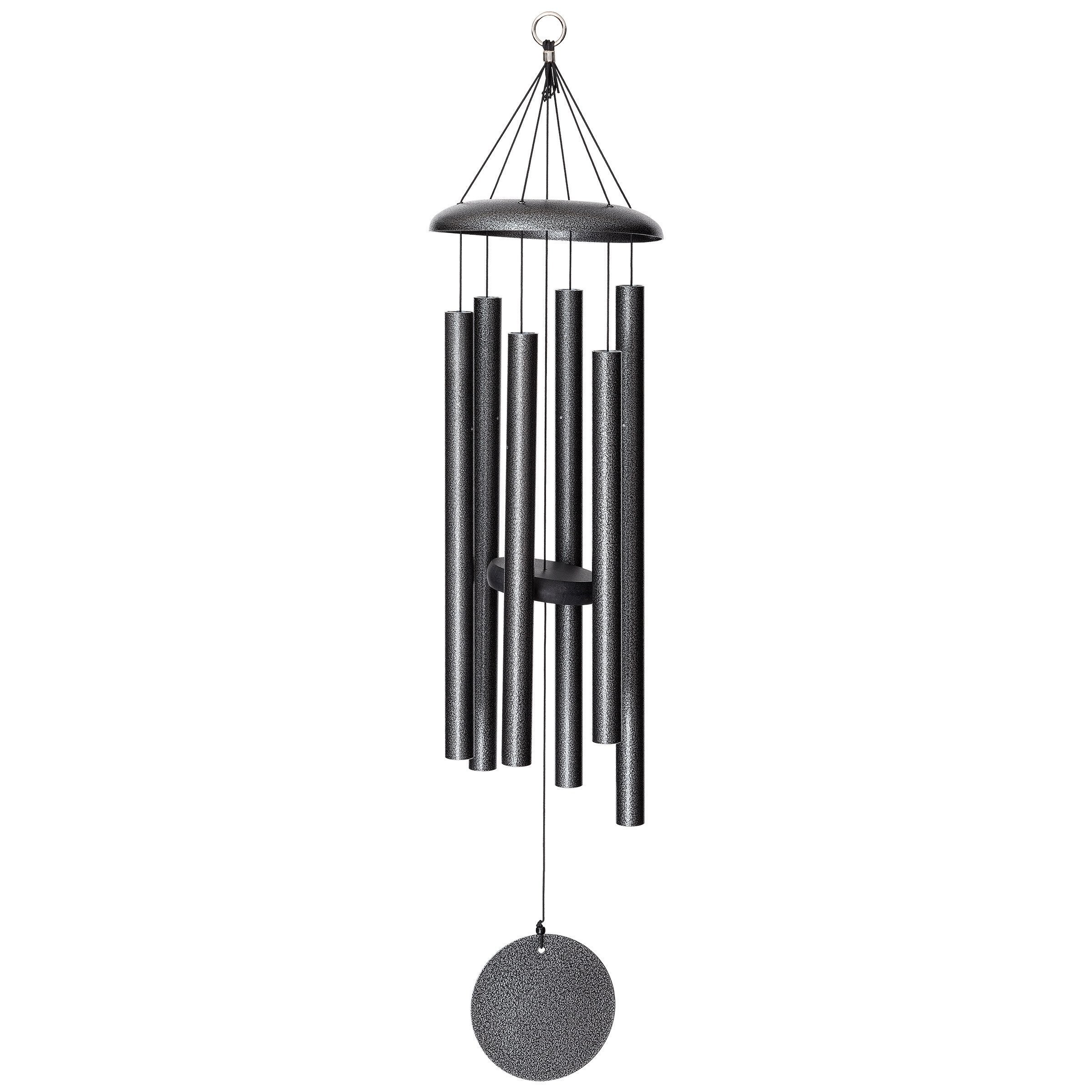 Corinthian Bells 36" Windchime By Qmt Silver Vein Corinthian Bells 36" Windchime by QMT - Silver Vein