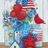 Patriotic Still Life House Flag by Custom Decor