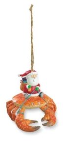 Santa Riding Crab - Christmas Ornament by Cape Shore