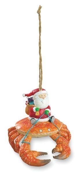 Santa Riding Crab - Christmas Ornament by Cape Shore Santa Riding Crab - Christmas Ornament by Cape Shore