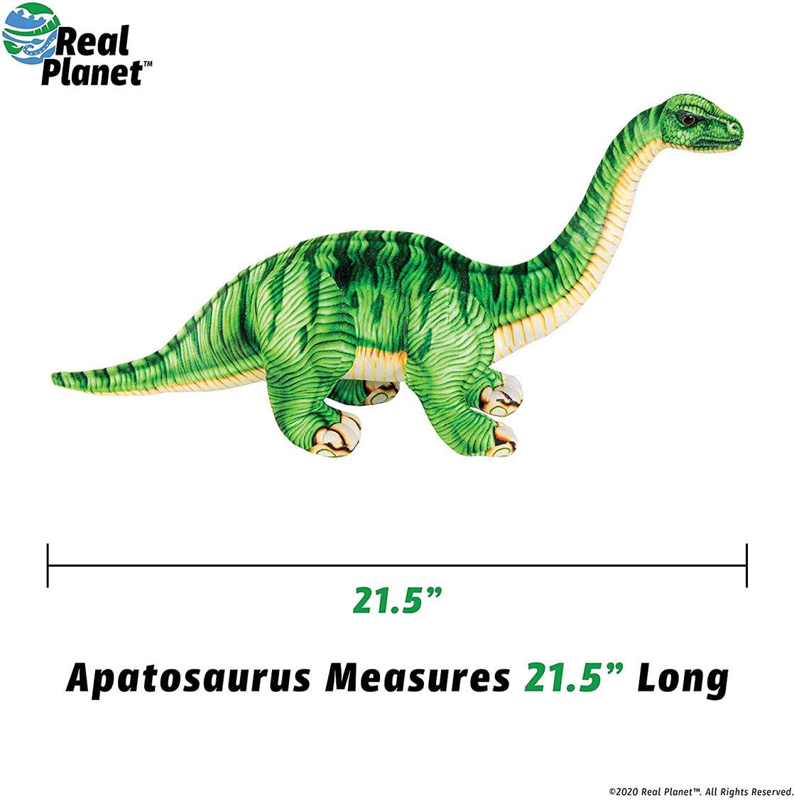 Apatosaurus Realistic Soft Plush Dinosaur by Real Planet - Green 21.5" Apatosaurus Realistic Soft Plush Dinosaur by Real Planet - Green 21.5"
