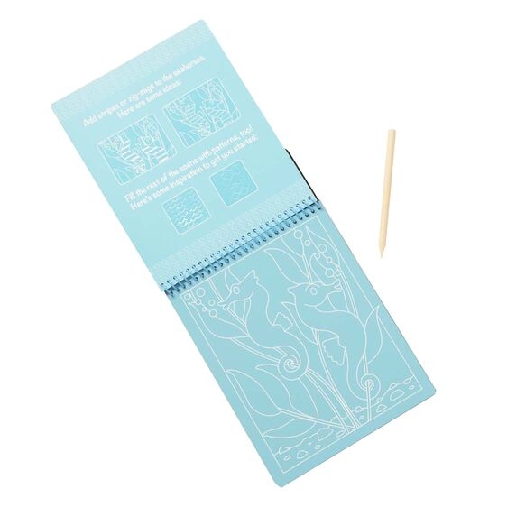 On the Go Scratch Art Color Reveal Pad - Sea Life by Melissa & Doug On the Go Scratch Art Color Reveal Pad - Sea Life by Melissa & Doug