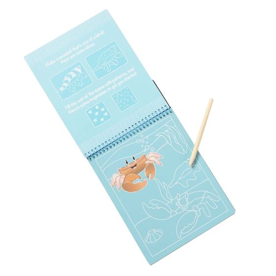 On the Go Scratch Art Color Reveal Pad - Sea Life by Melissa & Doug On the Go Scratch Art Color Reveal Pad - Sea Life by Melissa & Doug