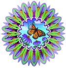 Butterfly Animated Metal Wind Spinner by Spinfinity - 12"