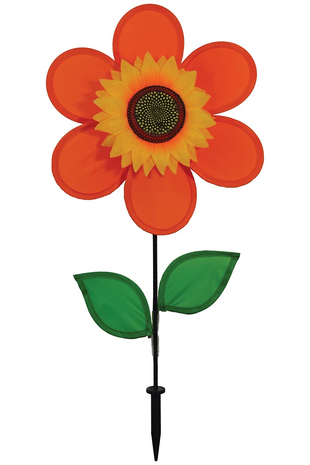 Orange Sunflower Wind Garden Yard Spinner - 12" Orange Sunflower Wind Garden Yard Spinner - 12"