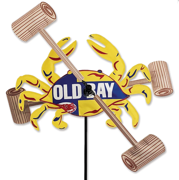 Old Bay Yellow Crab WhirliGig Spinner -16" Old Bay Yellow Crab WhirliGig Spinner -16"