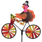 Turkey on a Bike/Bicycle Garden Yard Wind Spinner by Premier - 20"