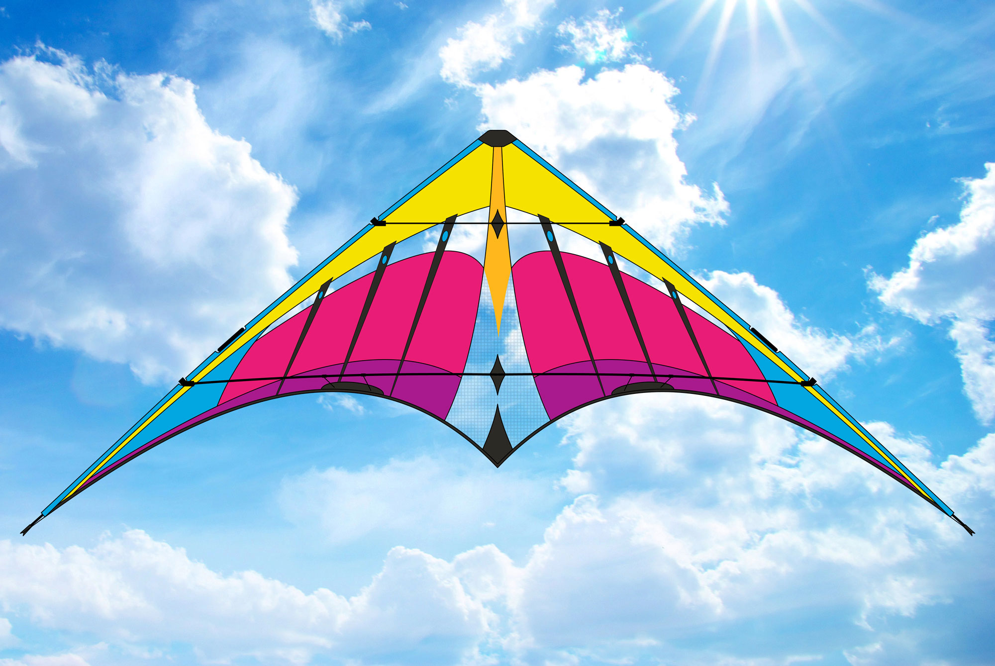 Prism Hypnotist Stunt Kite - Special Edition - Sky Candy Prism Hypnotist Stunt Kite - Special Edition - Sky Candy
