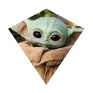 The Mandalorian Baby Yoda Nylon Diamond Kite 25 Inches Tall by X Kites