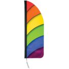 4' Heavy Duty Rainbow Double Sided Feather Banner