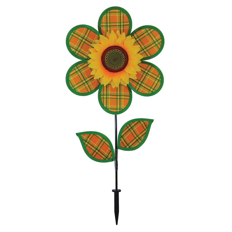 Plaid Sunflower with Leaves Plaid Sunflower with Leaves