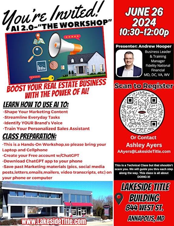 a flyer for a real estate agent