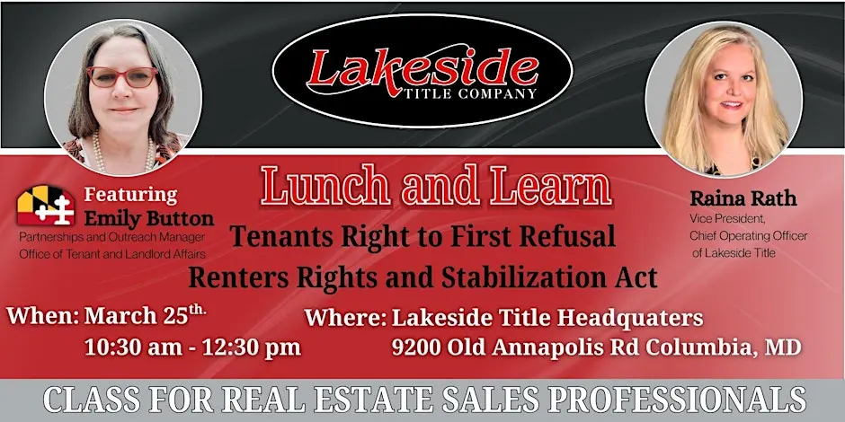 Lunch & Learn: Understand MD Tenant Law and How to Protect Yourself