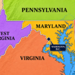 Map of WV, PA, MD< VA, DC, and DE, Lakeside Title's service area