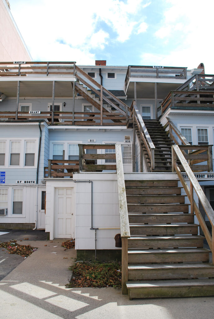 a building with stairs leading up to it
