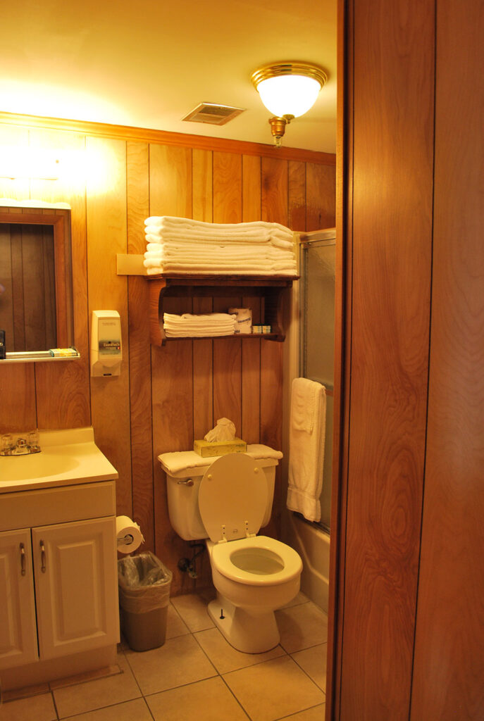 a bathroom with a toilet, sink and towel rack