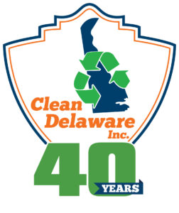 the logo for the clean delaware inc 40 years