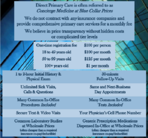 a flyer for a medical office