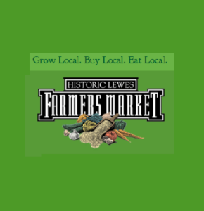 a green cover with the words farmers market on it