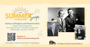 a flyer for a summer concert featuring two men