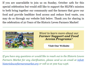 a flyer for a farmer's market